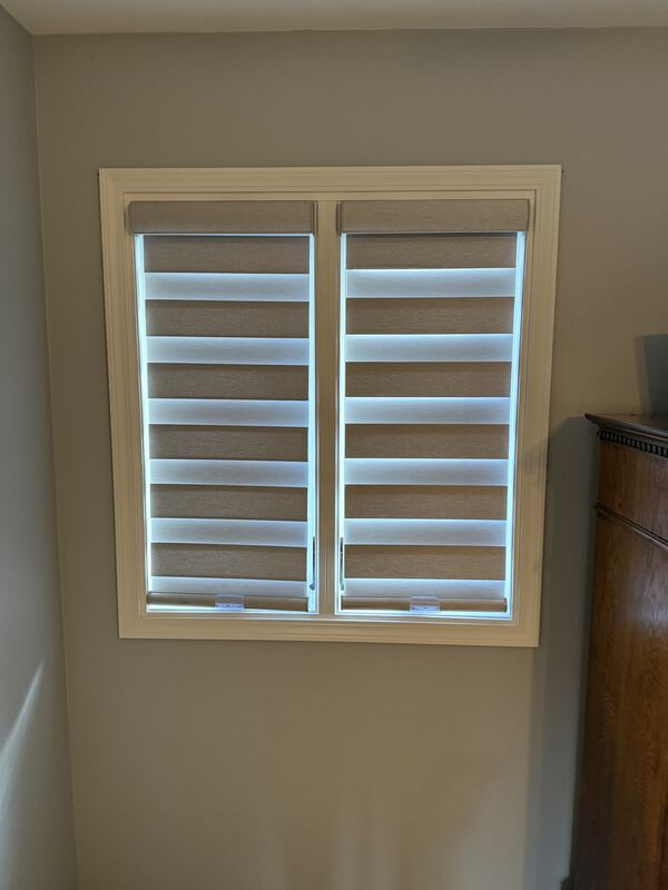 The same shade with the bands aligned - glare gone, brightness kept.